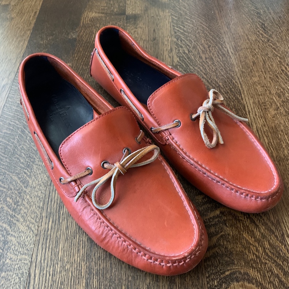 Men’s Cole Haan Bundt orange leather loafer